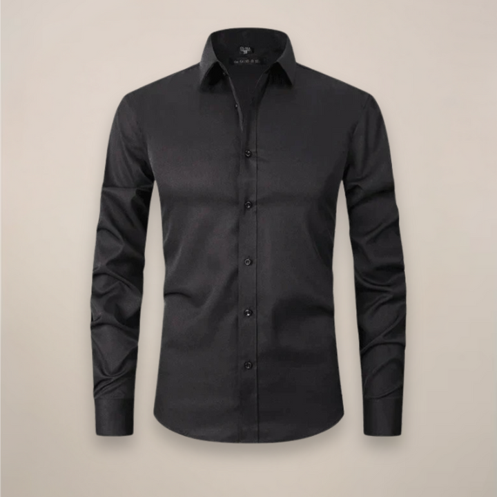 Koszula męska formalna. Elegancki Structured Fit, długi rękaw, gładka, bez zmarszczek.