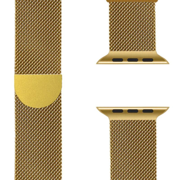 Elegancki pasek Milanese do Apple Watch, wygodny w noszeniu przez cały dzień.