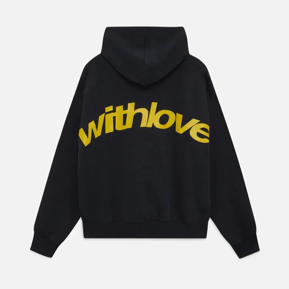 Unisex bluza z kapturem w żółtym kolorze z nadrukiem. Stylowa, modna i wygodna na co dzień.