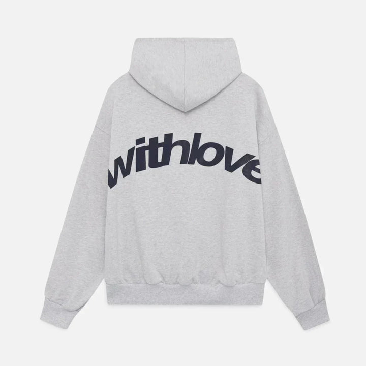 Unisex bluza z kapturem z nadrukiem, komfortowa na co dzień. Idealna na jesień i zimę.