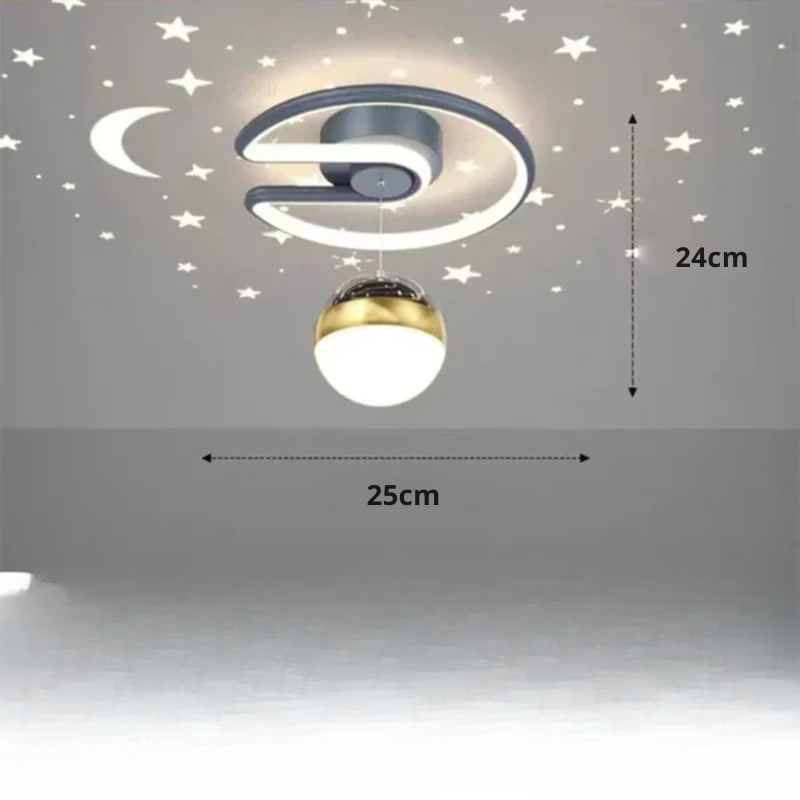 Plafon LED sufitowy ściemniany, efekt gwiaździstego nieba. Elegancka lampa do salonu, sypialni.