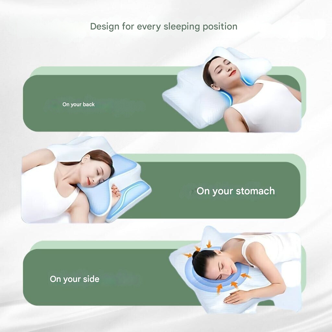 Poduszka ortopedyczna DreamAlign Mayer. Ergonomiczny kształt dla wsparcia szyi i głębokiego relaksu.