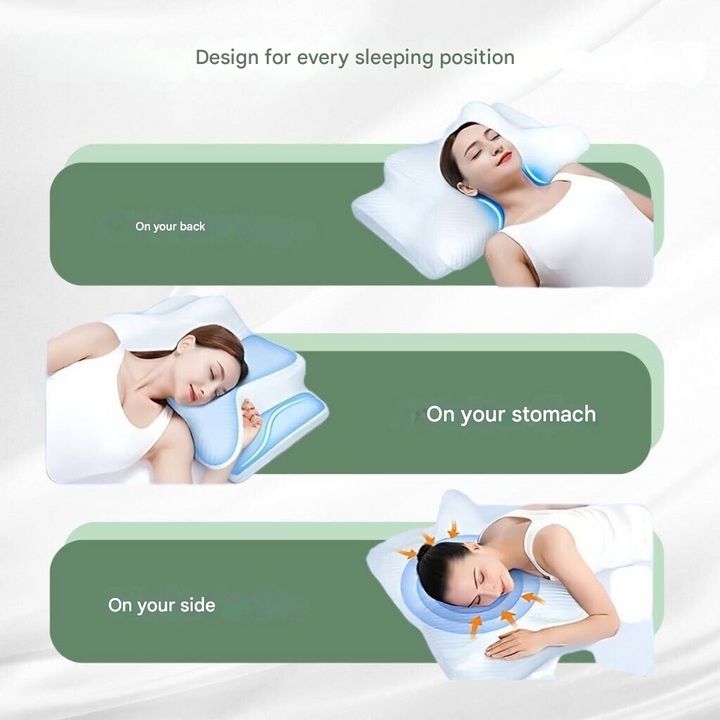Poduszka ortopedyczna DreamAlign Mayer. Ergonomiczny kształt dla wsparcia szyi i głębokiego relaksu.