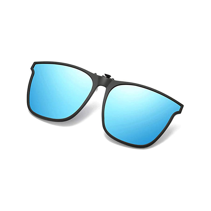 Klips polaryzacyjny unisex na okulary, czarny, z pełną ochroną UV, idealny do codziennego użytku.