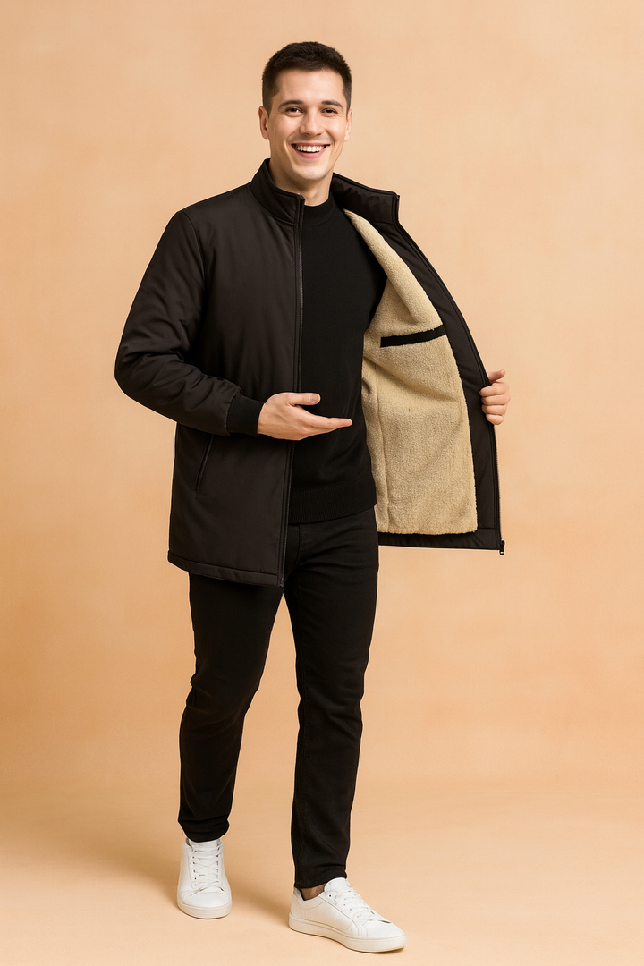 Ocieplana męska kurtka bomber Darian, uniwersalna na wiosnę i jesień. Zapewnia komfort i miejski look.