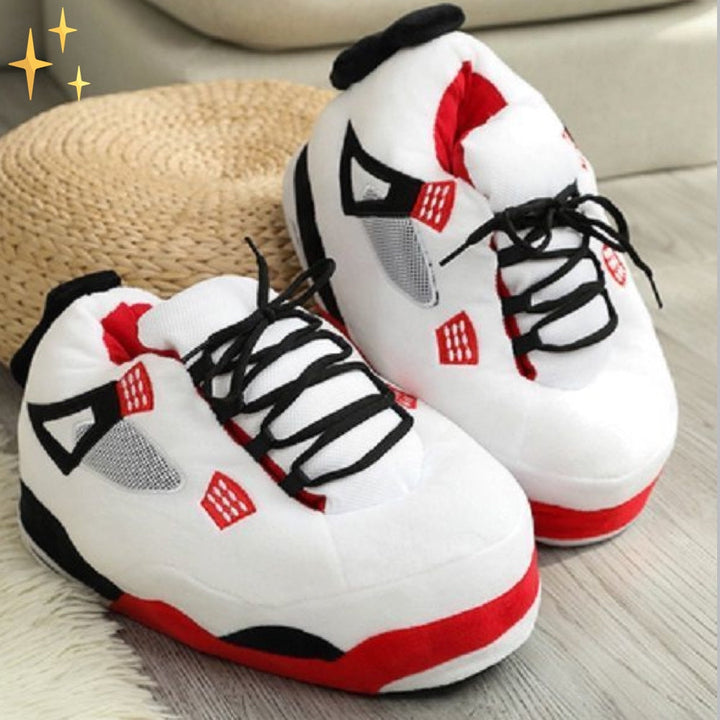 Modne szare uniseksowe sneakersy Jayden. Stylowe i wygodne kapcie domowe oversize na każdą porę, dla komfortu.