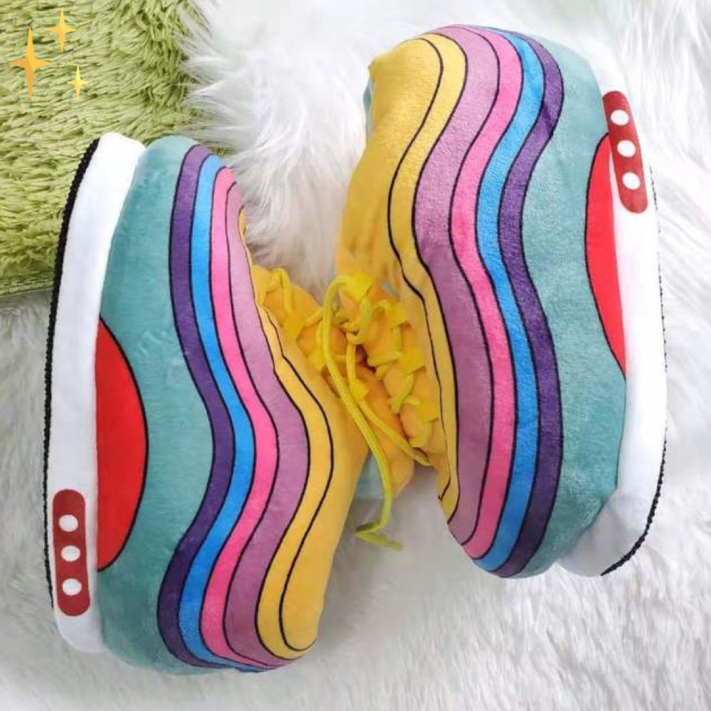 Uniseksowe kapcie sneakersy Jayden z grubą podeszwą. Wygodne obuwie domowe oversize dla maksymalnego komfortu.