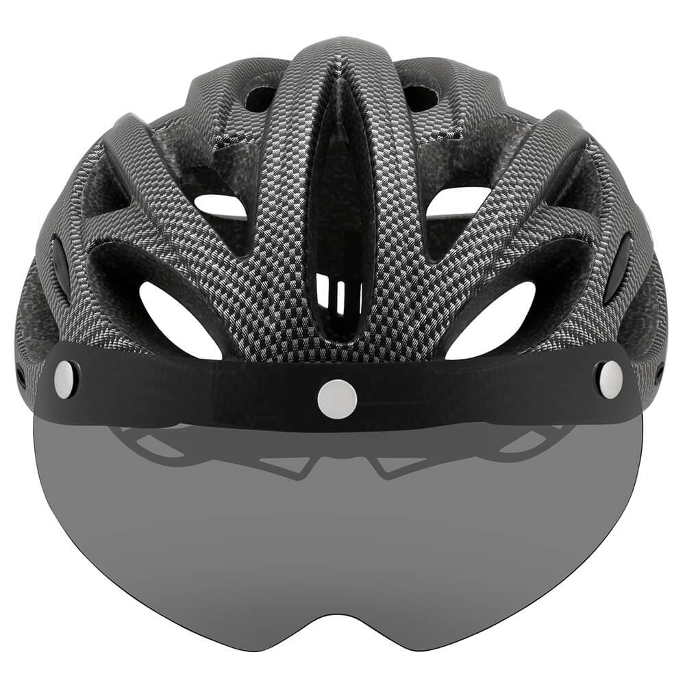 Bezpieczny kask rowerowy ProGuard unisex. Wyposażony w LED i wizjer, zapewnia ochronę podczas każdej jazdy.