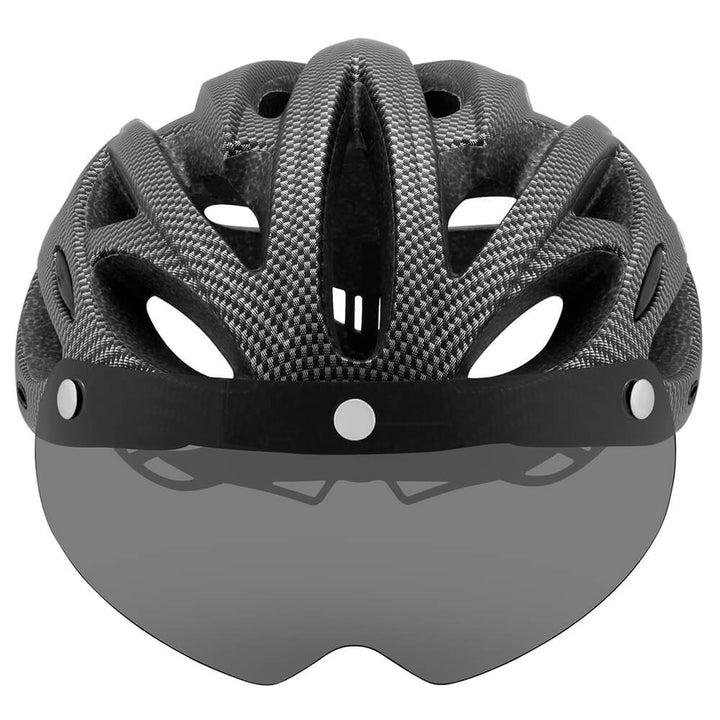 Bezpieczny kask rowerowy ProGuard unisex. Wyposażony w LED i wizjer, zapewnia ochronę podczas każdej jazdy.