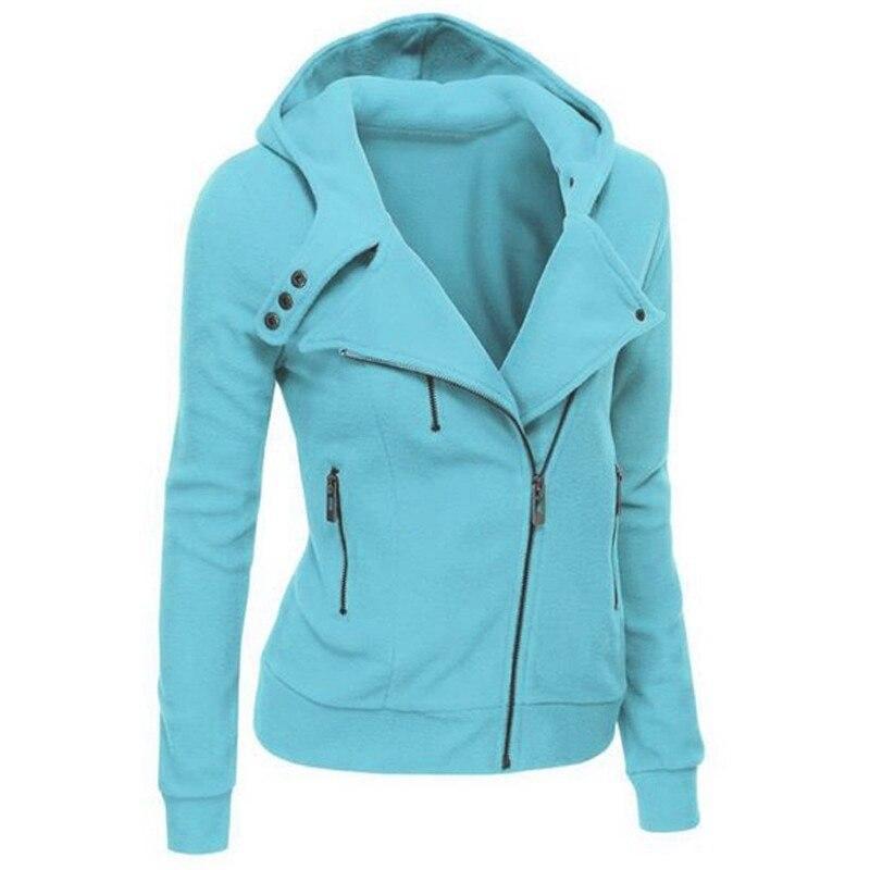 Stylowa bluza damska z asymetrycznym zamkiem, kapturem, idealna do jesiennych i wiosennych outfitów.