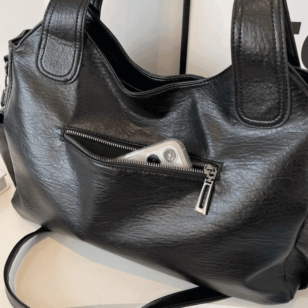 Damska torba na ramię, elegancka klasyka, trwała wegańska skóra, modny dodatek.