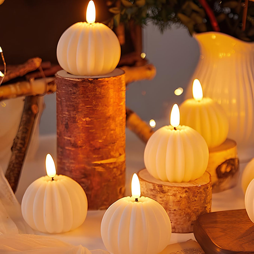 Detal świecy LED GlowFlicker – realistyczny, migoczący płomień, faktura wosku. Autentyczny wygląd.