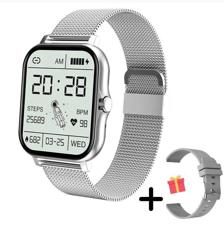 Wodoodporny smartwatch damski IP67, do monitorowania zdrowia i aktywności fizycznej. Nowy, elegancki.