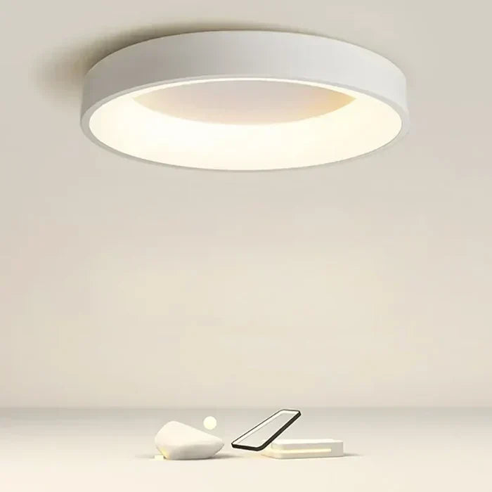 Okrągła lampa sufitowa LED w skandynawskim stylu, nowoczesne i energooszczędne oświetlenie do salonu/sypialni.