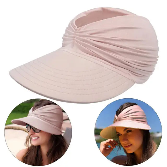 Damski kapelusz z filtrem UV, składany. Must-have na słoneczne wakacje i letnie przygody.