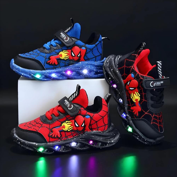 Dziecięce sneakersy LED Maxx, świecące buty sportowe dla chłopca i dziewczynki, zapinane na rzepy.