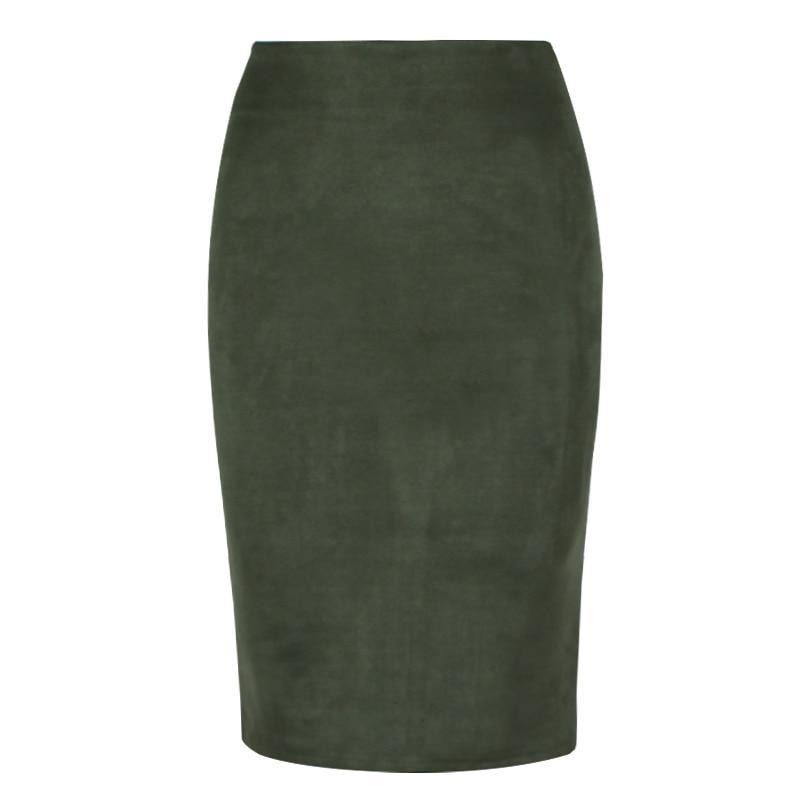 Stylowa damska spódnica midi ołówkowa, elegancki i modny element odzieży damskiej.
