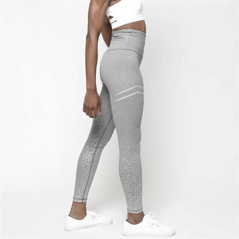 Damskie legginsy sportowe z wysokim stanem, idealne do fitnessu i jogi, zapewniające komfort i styl.
