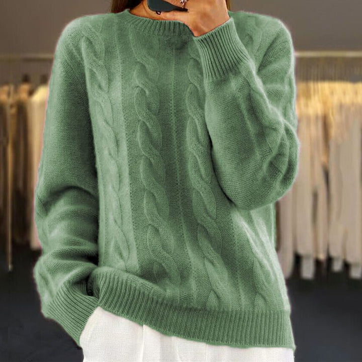 Stylowy kolorowy sweter damski, dzianinowy i klasyczny. Wiosenny must-have.