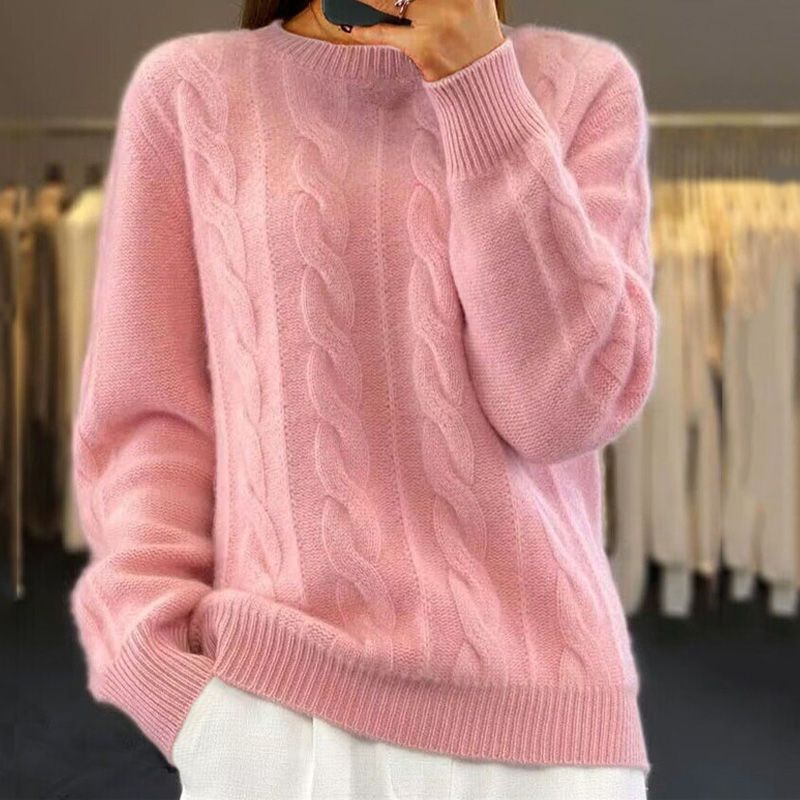 Wysokiej jakości dzianinowy sweter damski, klasyczny i elegancki. Na wiosenne dni.