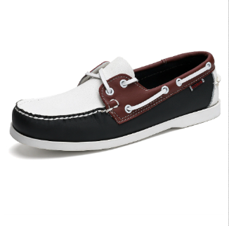Męskie buty ortopedyczne w eleganckim stylu loafersów. Wygodne obuwie wiosenno-jesienne ze wsparciem łuku stopy.