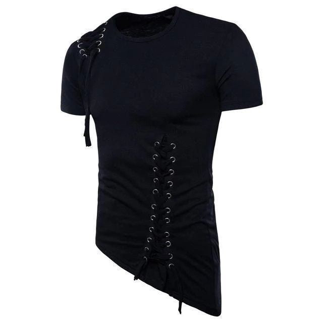 Stylowy t-shirt męski w nowoczesnym stylu, komfortowy na upalne dni. Letnia modna odzież.