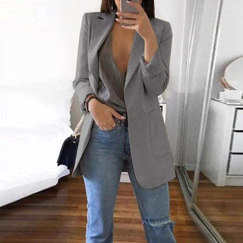 Wygodna damska marynarka streetwear Serena, modny blazer na każdą okazję.
