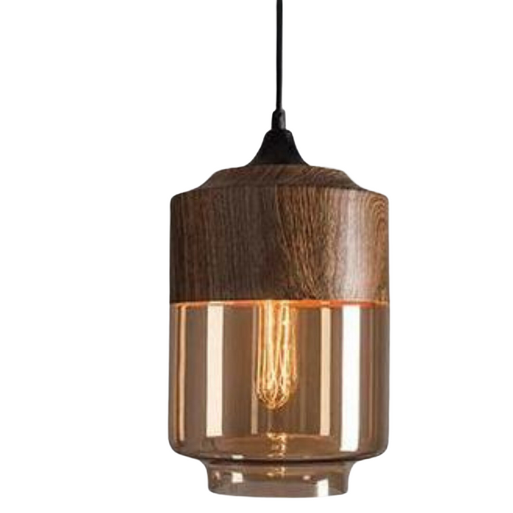 Nowoczesna lampa sufitowa NordLuna z regulacją wysokości, drewniana, do nordyckich wnętrz.