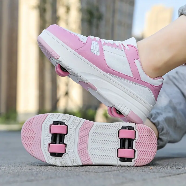 Stylowe buty rolkowe dziecięce Rollo w dynamicznym designie, doskonałe do outdoorowej zabawy.