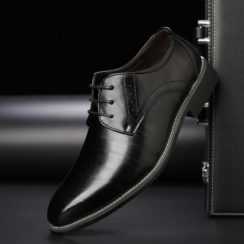 Eleganckie męskie buty sznurowane brogue Lennard, idealne do formalnych i casualowych stylizacji, klasyczny styl.