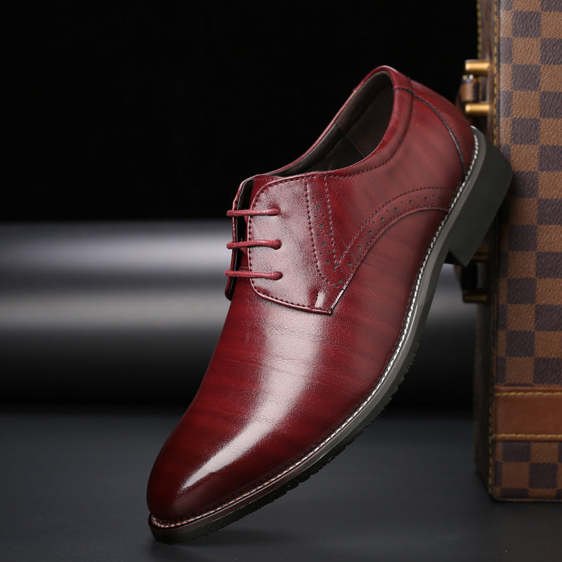 Klasyczne męskie buty sznurowane brogue Lennard, modne obuwie, idealne dla eleganckiego stylu.