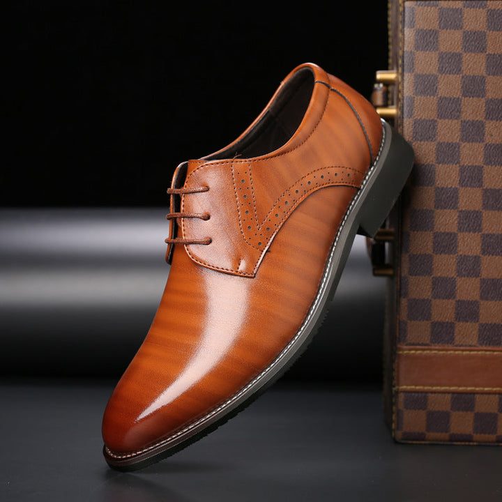 Męskie eleganckie buty sznurowane brogue Lennard, doskonałe na formalne okazje i smart-casualowy look.