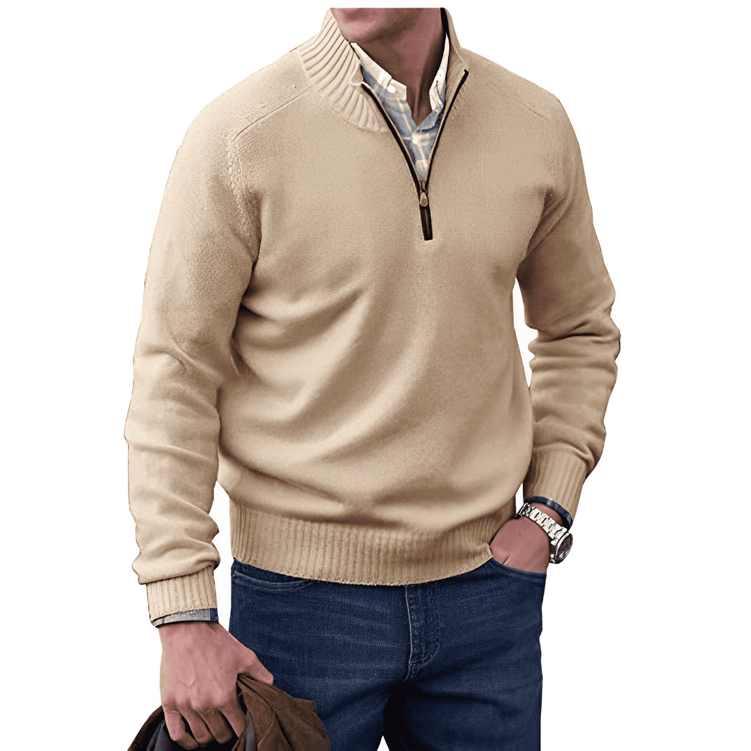 Męski sweter z kaszmiru Mason z zamkiem, elegancki i komfortowy. Idealny do stylizacji casual.