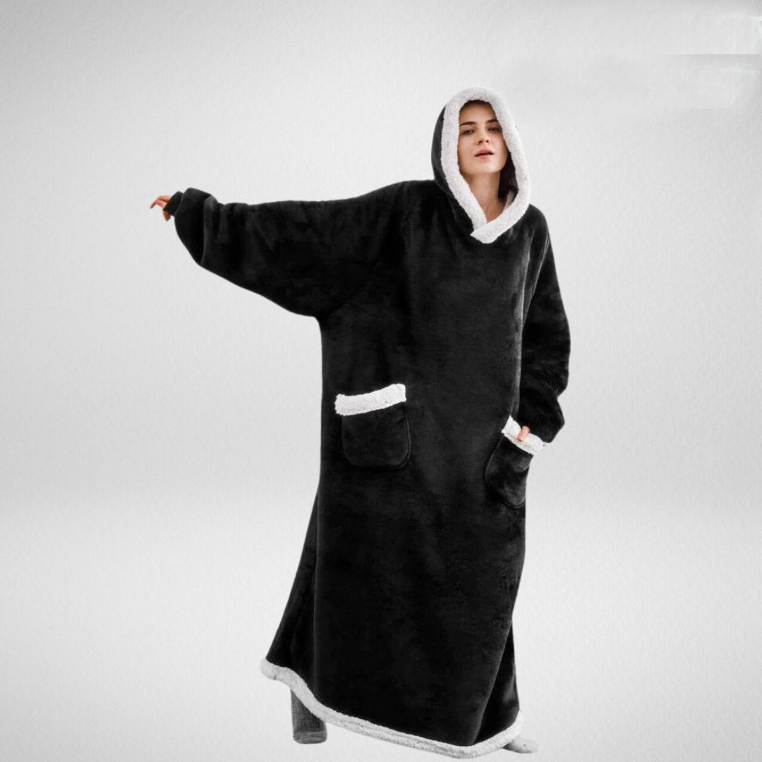Przytulny koc z kapturem unisex, doskonały prezent. Komfortowy koc oversize, idealny do relaksu.