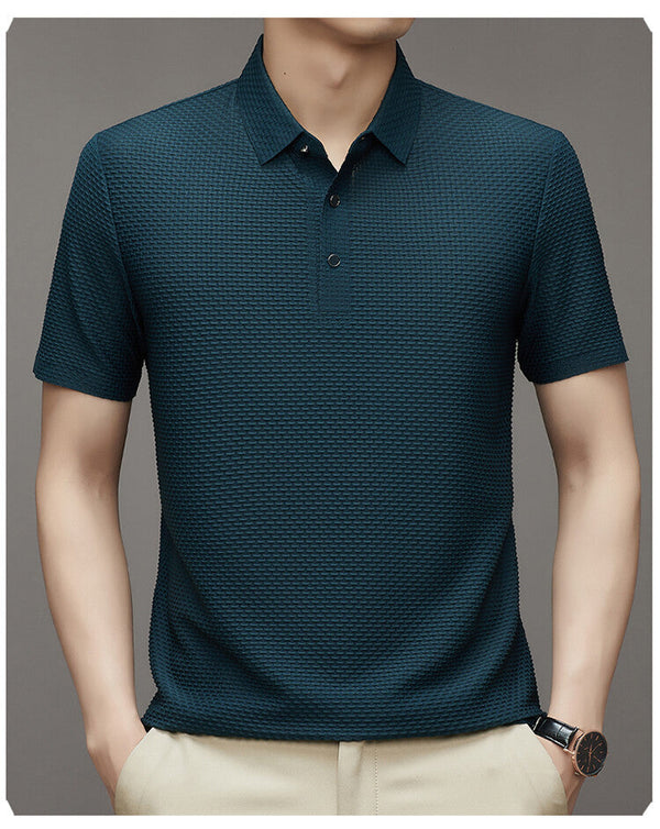 Letnie męskie polo Finn. Elegancka i oddychająca koszulka z krótkim rękawem, idealna na ciepłe dni.