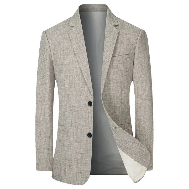 Męska klasyczna marynarka formalna slim fit, z długim rękawem, idealna na biznes i eleganckie okazje.