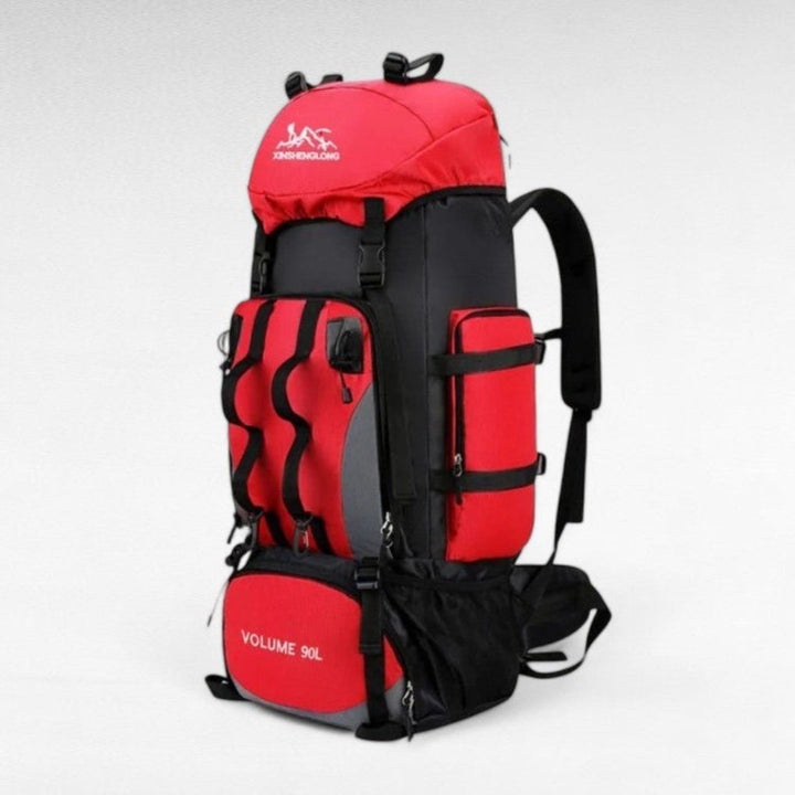 Wytrzymały plecak trekkingowy 90L unisex, idealny na górskie wędrówki, camping i outdoorowe przygody.