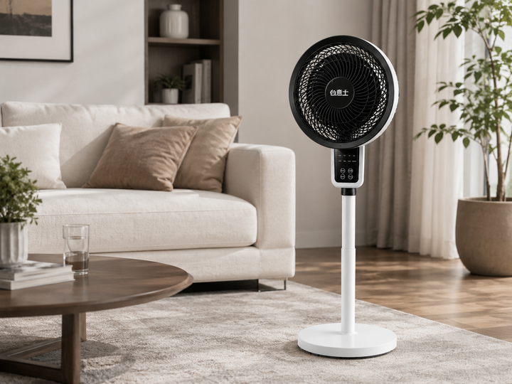 Wentylator stojący WC2026 z cichą oscylacją 3D, idealny do efektywnego chłodzenia domu lub biura.