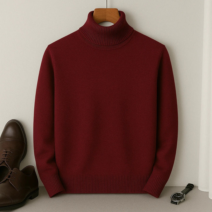 Elegancki sweter z golfem dla mężczyzn, idealny do biura i na co dzień. Miękki.