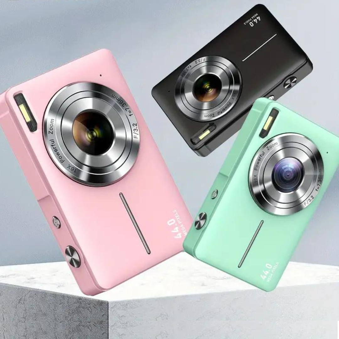 Aparat cyfrowy vintage Snapora, retro kamera Full HD, idealna do uchwycenia cyfrowych wspomnień w stylu 2000.