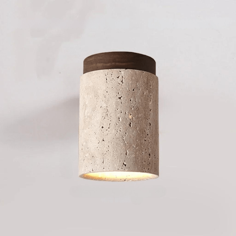 Lampa sufitowa LED, naturalny trawertyn. Nowoczesne, energooszczędne oświetlenie do każdego wnętrza.