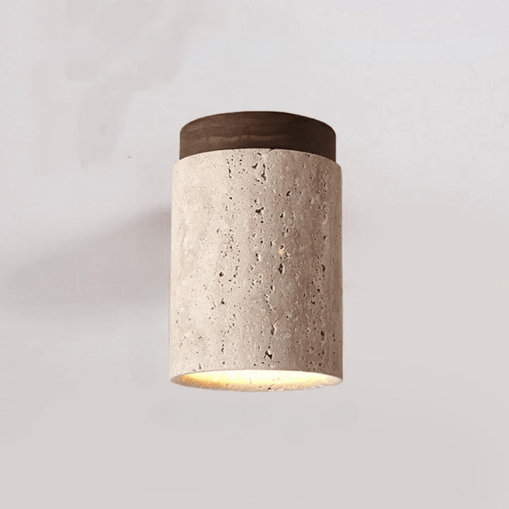Lampa sufitowa LED, naturalny trawertyn. Nowoczesne, energooszczędne oświetlenie do każdego wnętrza.