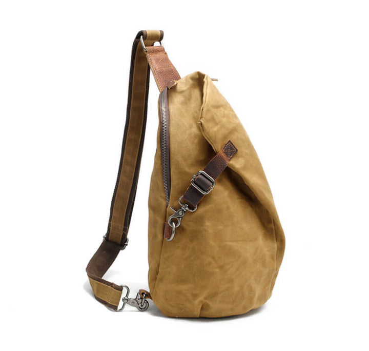 Płócienna torba męska crossbody, wodoodporna, miejska, antykradzieżowa. Modna i bezpieczna.