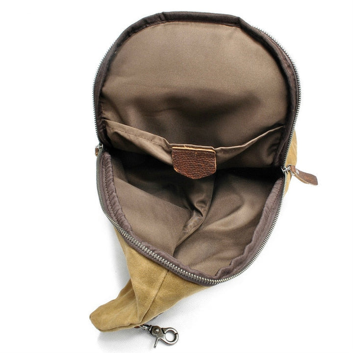 Stylowa męska torba crossbody z wodoodpornego płótna, antykradzieżowa. Na ramię, do miejskiego stylu.
