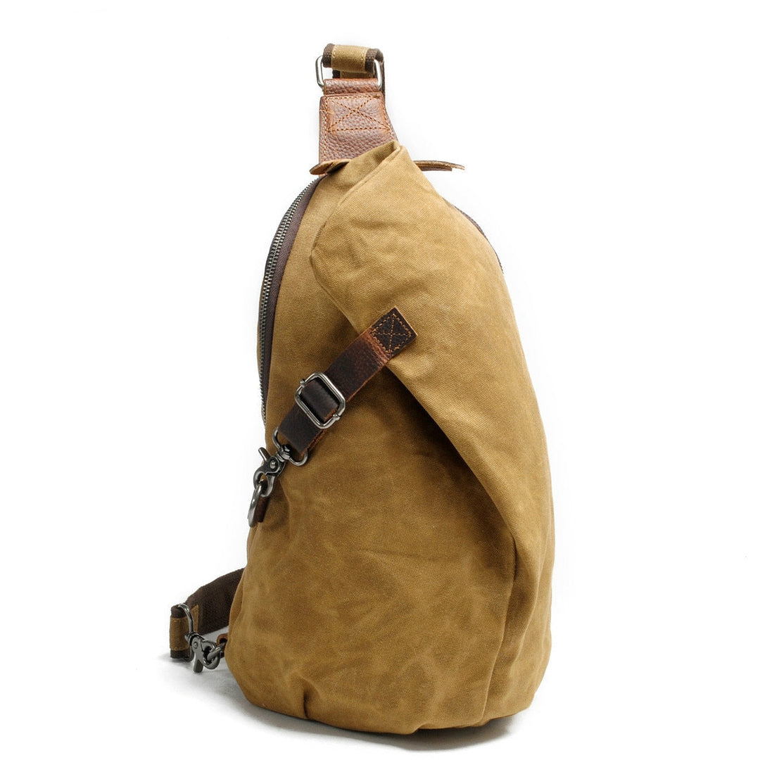 Bezpieczna męska torba crossbody z płótna, wodoodporna, antykradzieżowa. Niezawodna w podróży.