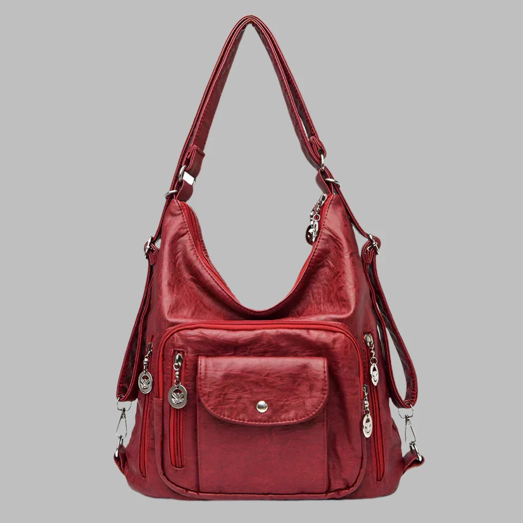 Damska skórzana torba shopper na ramię. Elegancka i pojemna, idealna do pracy i na zakupy. Modny dodatek.
