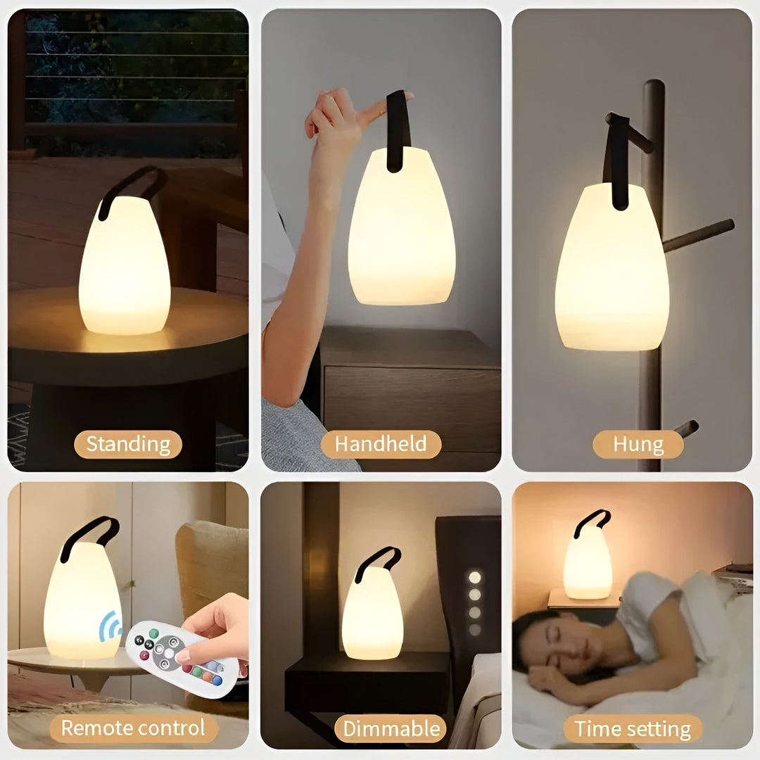 Wielokolorowa lampa LED bezprzewodowa, tworząca wyjątkową atmosferę. Idealna do każdego wnętrza.
