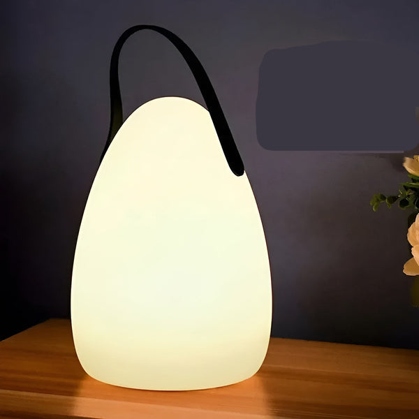 Minimalistyczna lampa LED bezprzewodowa, wodoodporna. Nowoczesne oświetlenie do jadalni lub patio.
