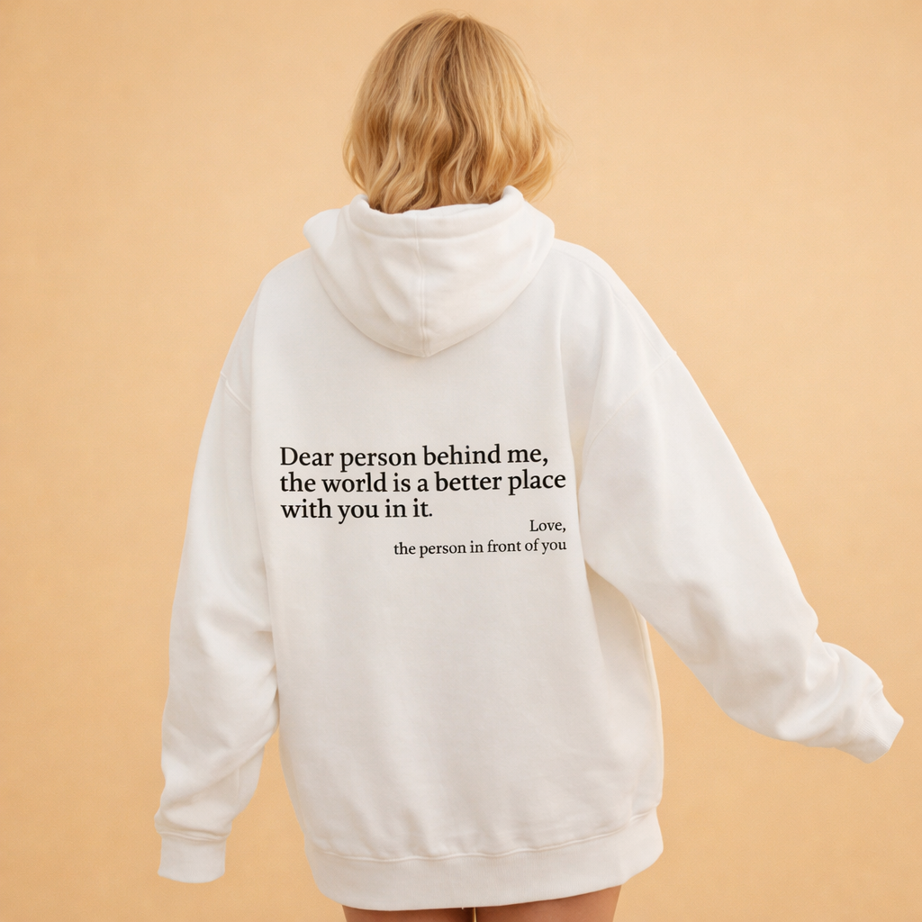 Ciepła bluza uniseks z kapturem, długi rękaw. Swobodna i komfortowa odzież z nadrukiem do stylizacji casual.