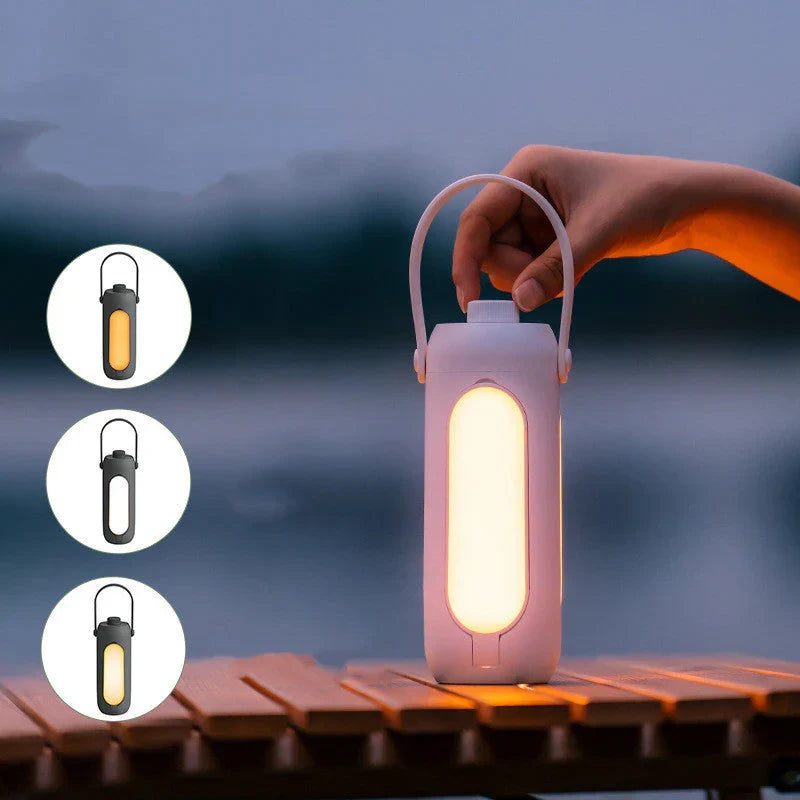 Kompaktowa lampa kempingowa LED z uchwytem. Niezbędne światło przenośne na biwak, namiot i akcesoria outdoor.